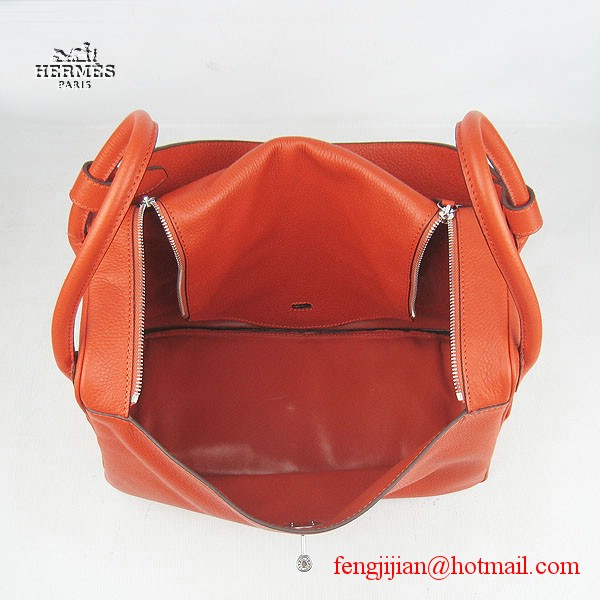 Hermes Women Shoulder Bag Orange 6208